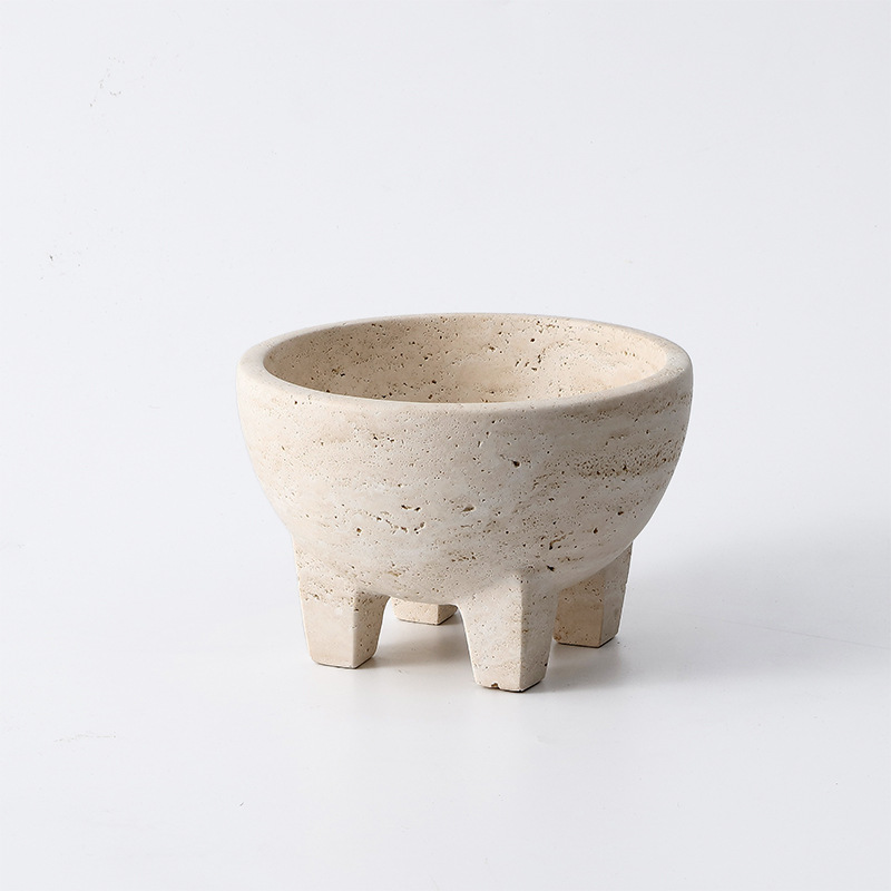 Designers Limestone Fruit Bowl For Hotel Model Rooms And Desserts