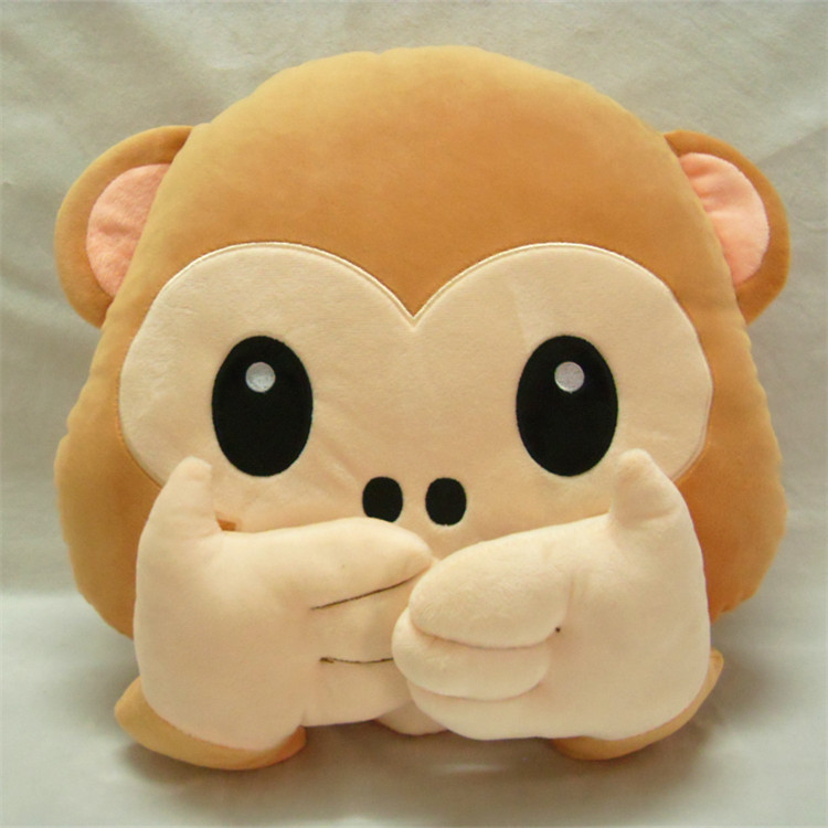 Creative monkey cute expression pillow